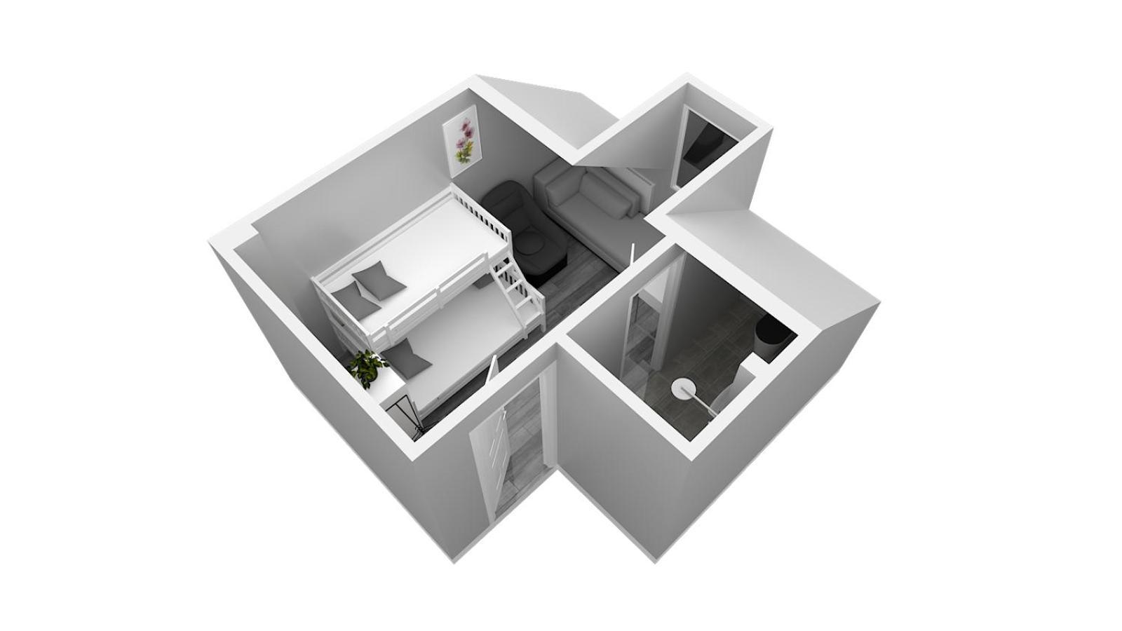 Zentrum - Komplettes Zimmer, Hochbett, Android Tv & Eigenem Bad - Perfekt Fuer Familien & Gruppen *